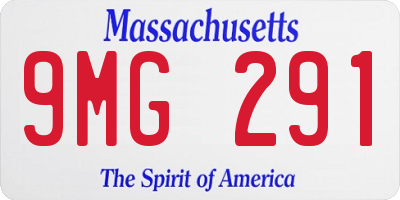 MA license plate 9MG291
