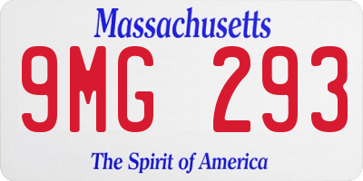 MA license plate 9MG293