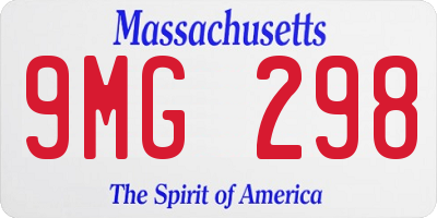 MA license plate 9MG298