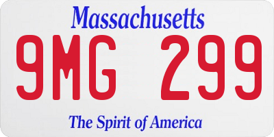 MA license plate 9MG299