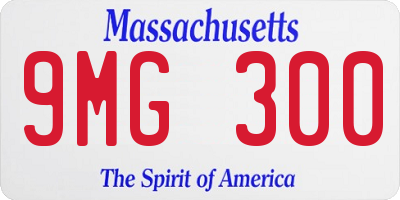 MA license plate 9MG300