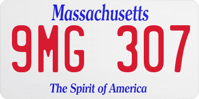 MA license plate 9MG307
