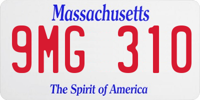 MA license plate 9MG310