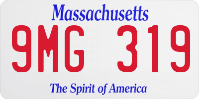 MA license plate 9MG319