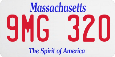 MA license plate 9MG320