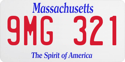 MA license plate 9MG321