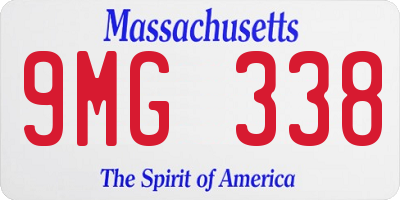 MA license plate 9MG338
