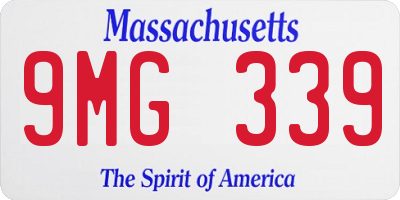MA license plate 9MG339