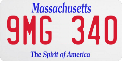 MA license plate 9MG340