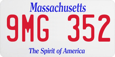 MA license plate 9MG352