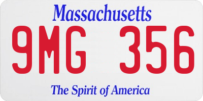 MA license plate 9MG356