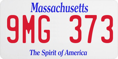 MA license plate 9MG373