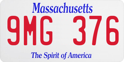 MA license plate 9MG376