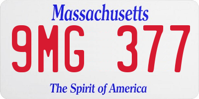 MA license plate 9MG377
