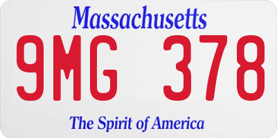 MA license plate 9MG378