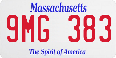 MA license plate 9MG383