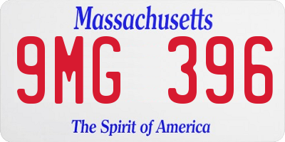 MA license plate 9MG396