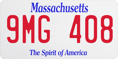 MA license plate 9MG408