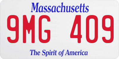 MA license plate 9MG409