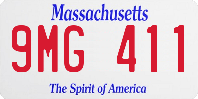 MA license plate 9MG411