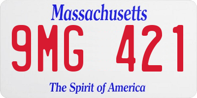 MA license plate 9MG421