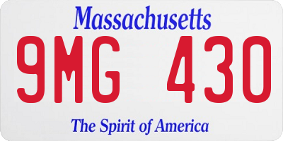 MA license plate 9MG430