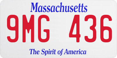 MA license plate 9MG436