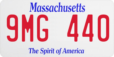 MA license plate 9MG440