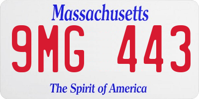 MA license plate 9MG443
