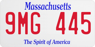 MA license plate 9MG445