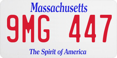 MA license plate 9MG447