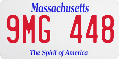 MA license plate 9MG448