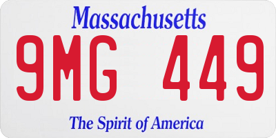 MA license plate 9MG449