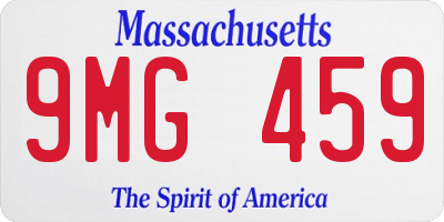 MA license plate 9MG459