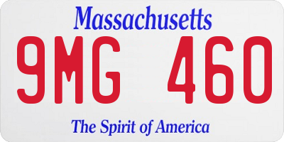 MA license plate 9MG460