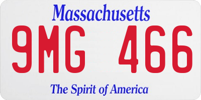 MA license plate 9MG466