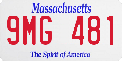 MA license plate 9MG481