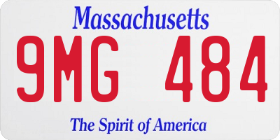 MA license plate 9MG484