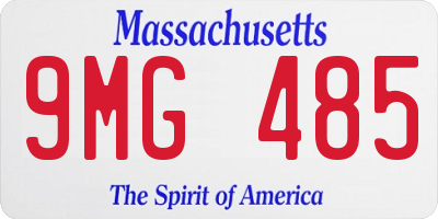 MA license plate 9MG485