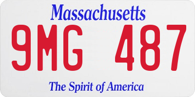 MA license plate 9MG487