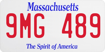 MA license plate 9MG489