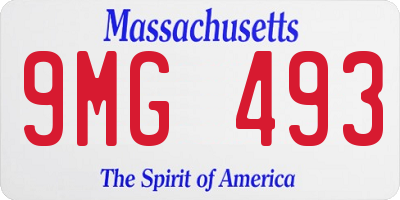 MA license plate 9MG493
