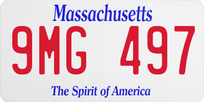 MA license plate 9MG497