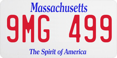 MA license plate 9MG499