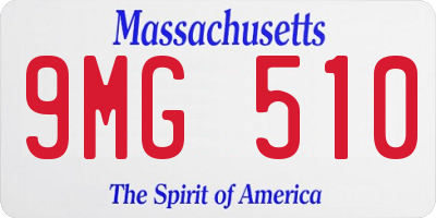 MA license plate 9MG510