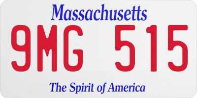 MA license plate 9MG515