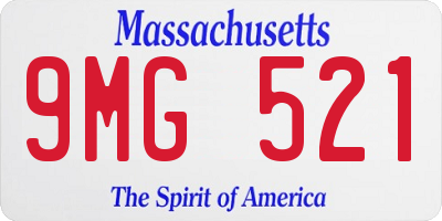 MA license plate 9MG521