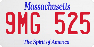 MA license plate 9MG525