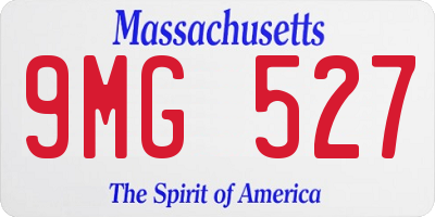 MA license plate 9MG527