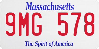 MA license plate 9MG578